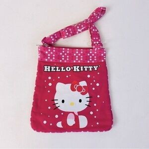 Sanrio Hello Kitty Canvas Crossbody Bag 8.5” x 9”